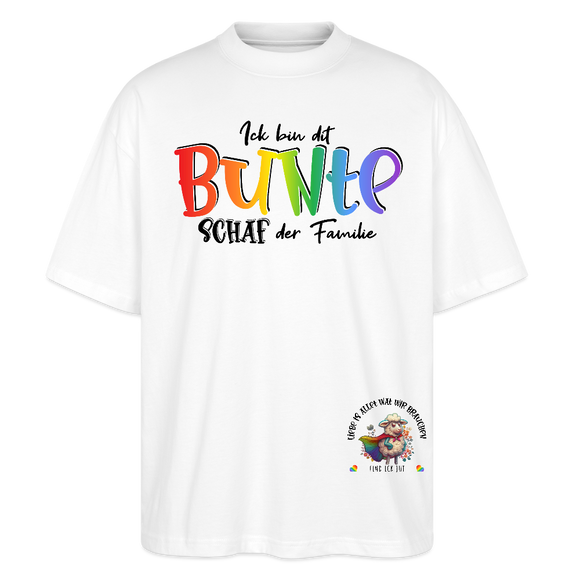 LIEBE IS BUNT-Oversized Unisex Bio T-Shirt - Weiß