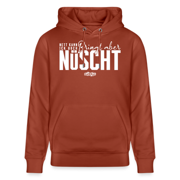 NETT KANN ICK OOCH-Unisex Bio-Hoodie - Terrakotta