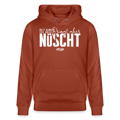 NETT KANN ICK OOCH-Unisex Bio-Hoodie - Terrakotta