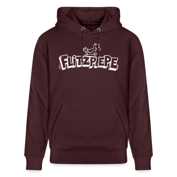 Unisex Bio-Hoodie mit dem Original Berliner Spruch - Flitzpiepe - Maroon
