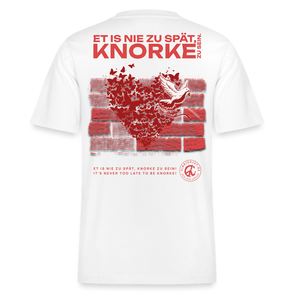 SEI KNORKE - Backprint -Relaxed Fit Unisex Bio-T-Shirt Sparker - Weiß