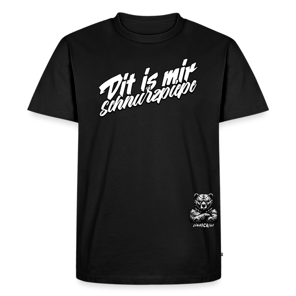 DIT IS MIR SCHNURZPIEPE-Männer Premium BIO T-Shirt - Schwarz