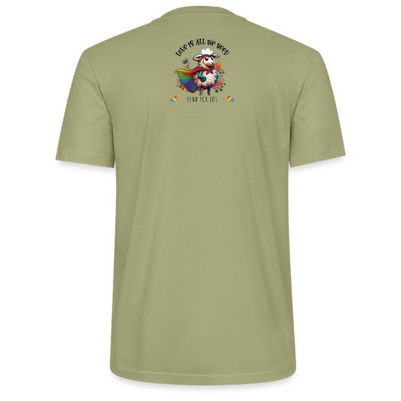 PRIDE 'REGENBOGENSCHAF-Unisex T-Shirt Bio - Nebelgrün