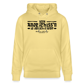 Berliner Spruch-NICH ANJESCHISSN-Unisex Bio-Hoodie - Gelb Viva 