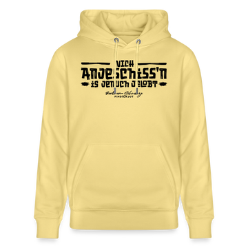 Berliner Spruch-NICH ANJESCHISSN-Unisex Bio-Hoodie - Gelb Viva 