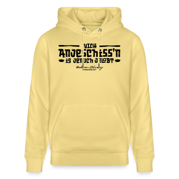 Berliner Spruch-NICH ANJESCHISSN-Unisex Bio-Hoodie - Gelb Viva 
