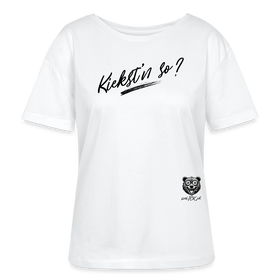 KIEKSTN SO?-Rundhals Frauen Bio-T-Shirt - Weiß