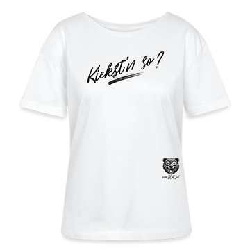 KIEKSTN SO?-Rundhals Frauen Bio-T-Shirt - Weiß