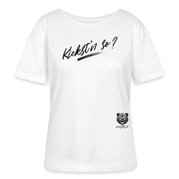 KIEKSTN SO?-Rundhals Frauen Bio-T-Shirt - Weiß