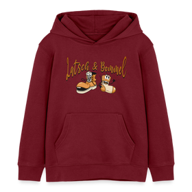 LATSCH UND BOMMEL - Kinder Bio-Hoodie - Burgunderrot
