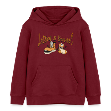 LATSCH UND BOMMEL - Kinder Bio-Hoodie - Burgunderrot