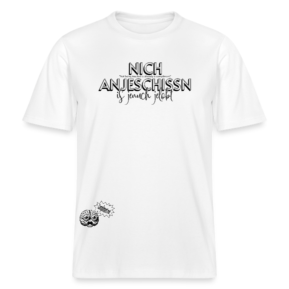 BERLINER EFFIZIENZ 'Dit Lob'-Relaxed Fit Unisex Bio-T-Shirt - Weiß