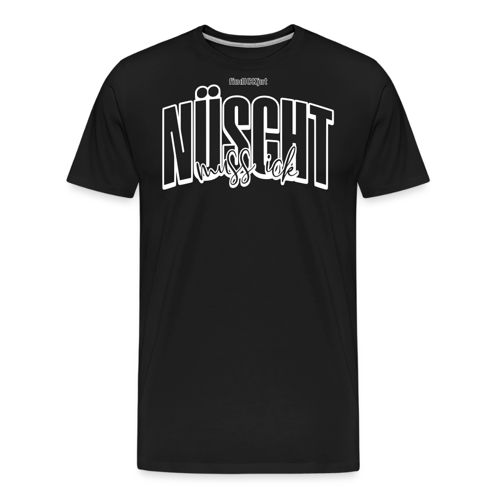 Berlin Shirt mit Schnauze-NÜSCHT-Männer Premium Bio T-Shirt - Schwarz