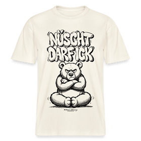 Berlin Shirt mit Illustration-NÜSCHT DARF ICK-RELAXED FIT Unisex Organic T-Shirt - Naturweiß 