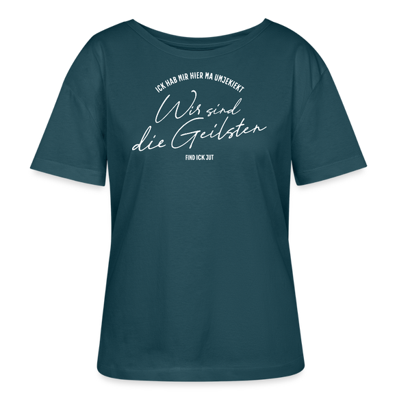 WIR SIND DIE GEILSTEN-Berlin2026-Rundhals Frauen Bio-T-Shirt - Dunkles Petrol