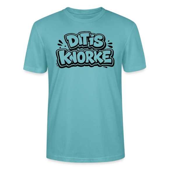 DIT IS KNORKE-Unisex T-Shirt Bio mit Berliner Spruch - Pastelltürkis