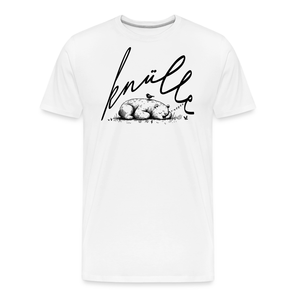 KNÜLLE - Männer Premium Bio T-Shirt - Weiß