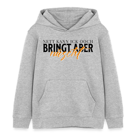 NETT KANN ICK OOCH - Kinder Bio-Hoodie - Grau meliert