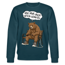 Berliner Bär und Spruch-JEH MIR NICH UFFN SENKEL-Unisex Bio-Sweatshirt - Dunkles Petrol