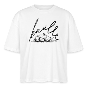 KNÜLLE - Frauen Boxy Bio-T-Shirt - Weiß