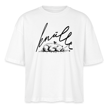 KNÜLLE - Frauen Boxy Bio-T-Shirt - Weiß