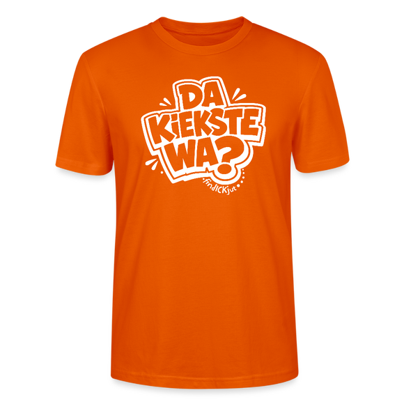Berlin Shirt mit Spruch- DA KIEKSTE WA?-Unisex T-Shirt Bio - Tieforange