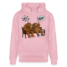 Berliner Bären mit Berliner Schnauze-WATN'? NÜSCHT-Unisex Bio-Hoodie - Hellrosa
