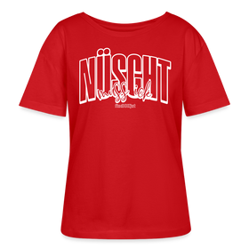 NÜSCHT MUSS ICK 25-Rundhals Frauen Bio-T-Shirt - Rot