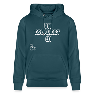 DIT ESKALIERT EH-Unisex Bio-Hoodie - Dunkles Petrol