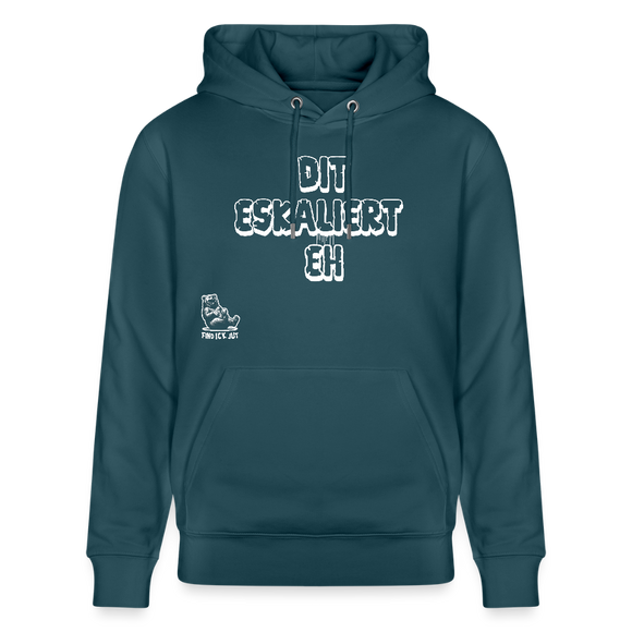 DIT ESKALIERT EH-Unisex Bio-Hoodie - Dunkles Petrol
