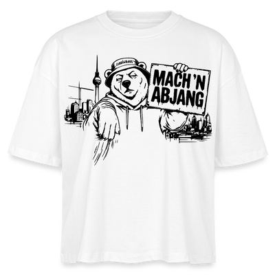 MACH 'N ABJANG-Frauen Boxy Bio-T-Shirt - Weiß