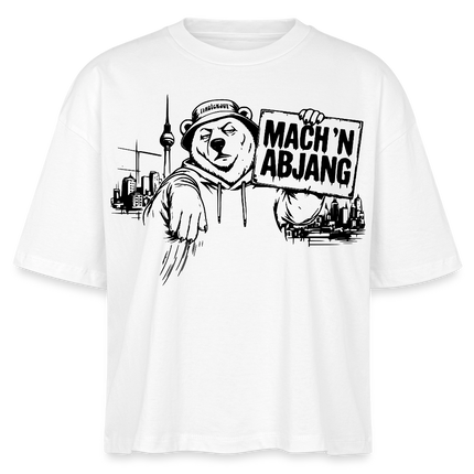 MACH 'N ABJANG-Frauen Boxy Bio-T-Shirt - Weiß