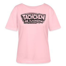 TACHCHEN IHR FLITZPIEPEN-Rundhals Frauen Bio-T-Shirt mit Berliner Schnauze - Hellrosa