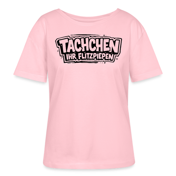 TACHCHEN IHR FLITZPIEPEN-Rundhals Frauen Bio-T-Shirt mit Berliner Schnauze - Hellrosa