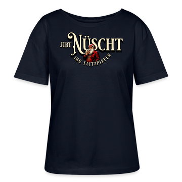 Weihnachten Berlin-JIBT NÜSCHT-Rundhals Frauen Bio-T-Shirt - Navy