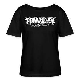 Berlin Shirt-PFANNKUCHEN nich Berliner-Rundhals Frauen Bio-T-Shirt - Schwarz