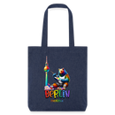 CSD BERLIN-recycelter Heavyweight Stoffbeutel - melange Blue