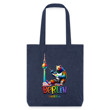 CSD BERLIN-recycelter Heavyweight Stoffbeutel - melange Blue