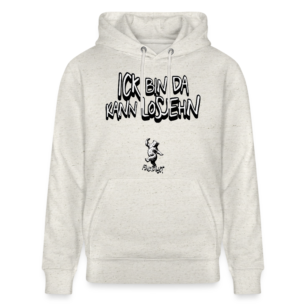 ICK BIN DA-Unisex Bio-Hoodie - Beige meliert