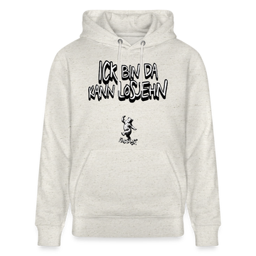 ICK BIN DA-Unisex Bio-Hoodie - Beige meliert