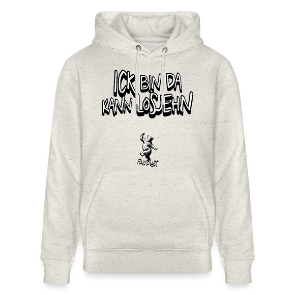 ICK BIN DA-Unisex Bio-Hoodie - Beige meliert