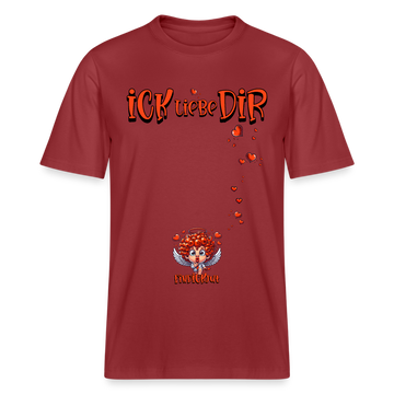 ICK LIEBE DIR-Relaxed Fit Unisex Bio-T-Shirt - Erdrot
