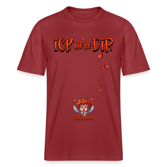 ICK LIEBE DIR-Relaxed Fit Unisex Bio-T-Shirt - Erdrot