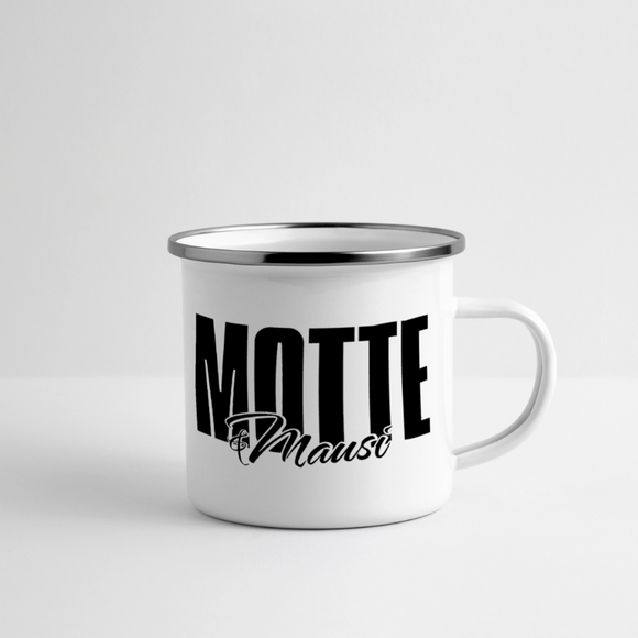 MOTTE UND MAUSI-Panorama Emaille-Tasse - Weiß