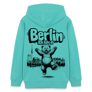 Berlin Souvenir-Teenager Bio-Hoodie-BERLIN ICK LIEBE DIR - Poolblau