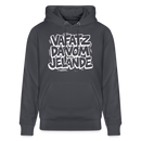 Berliner Kultspruch-VAFATZ DA VOM JELÄNDE-Unisex Bio-Hoodie - Indigoblau