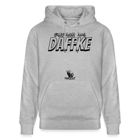 Berliner Spruch-EINFACH AUS DAFFKE-Unisex Bio-Hoodie - Grau meliert