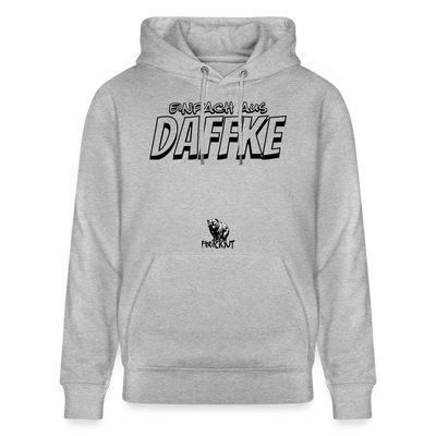 Berliner Spruch-EINFACH AUS DAFFKE-Unisex Bio-Hoodie - Grau meliert