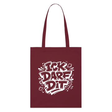 ICK DARF DIT-Bio-Stoffbeutel - Burgunderrot