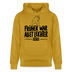 Berliner Spruch-FRÜHER WAR ALLET LEICHTERUnisex Bio-Hoodie - Ocker